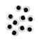 Essentials By Leisure Arts Eyes Paste On Moveable Assorted Black 200Pc Googly Eyes, Google Eyes For Crafts, Big Googly For Crafts, Wiggle Eyes, Craft